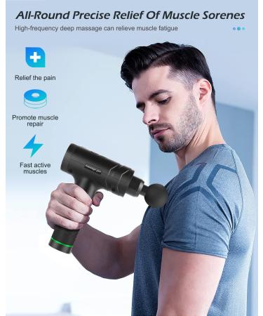 Uplayteck Massage Gun - 30 Speeds 8 Heads Ultra Quiet LED Display - Best Deep Tissue Muscle Massager for Neck Back & Shoulders - International Shipping Available - Buy Online on GoSupps.com