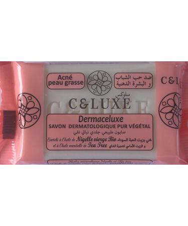 3 Dermaceluxe Mask Soaps anti-acne soap with organic black cumin oil and 100% vegetable tea tree: oily and acne-prone skin antibacterial antifungal: set of 3 soaps of 100 gr. - Buy Online on GoSupps.com