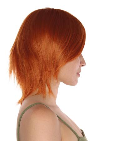 Prettyland Orange-Red Copper-Red Medium-Length Wig for Ladies & Men - C622 Stage Pony Style - Buy Online on GoSupps.com