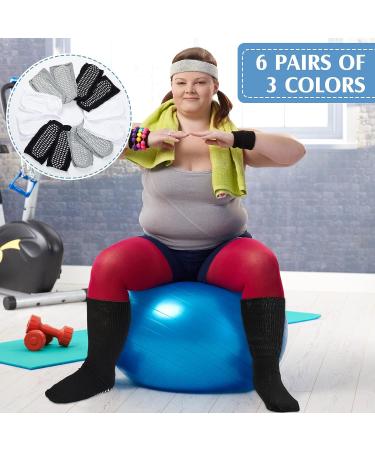 6 Pairs Extra Width Hospital Socks for Swollen Feet - Non Slip Diabetic Cotton Socks for Men, Women, Elderly - Anti Slip Cast Socks for Lymphedema and Bariatric Patients - Buy Online on GoSupps.com