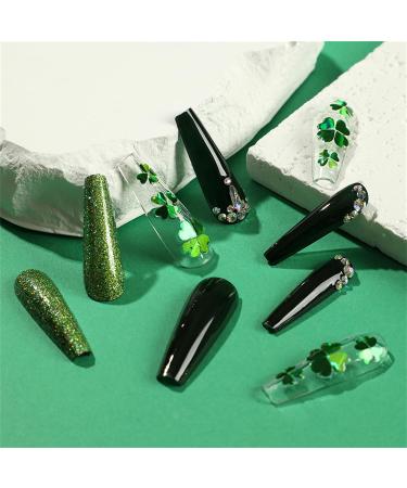 FEIlei 24pcs Fashion Long Almond False Nail French Four-Leaf Clovers Simple Fake Nail B - Buy Online on GoSupps.com
