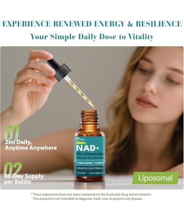 KingHealth CoQ10 100mg Liposomal NAD+ 500mg Resveratrol 150mg Liquid Supplements for Women & Men- Boost Energy & Anti-Aging - Vegan Non-GMO Gluten Sugar-Free - 2 Fl Oz - Buy Online on GoSupps.com