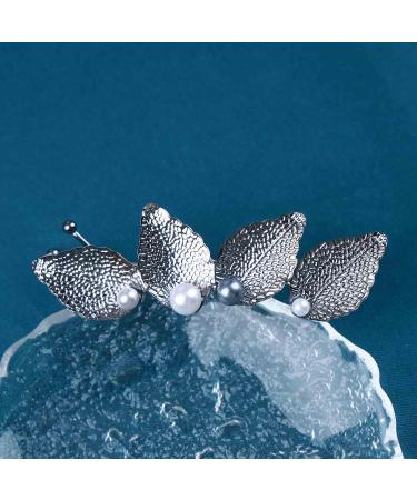 Yheakne Vintage Pearl Hair Clip Pin Silver Pearl Hair Pins Clip Bridal Hair Barrette Hairpin Wedding Headpieces Decorative Bobby Pins Bride Headwear Metal Bride Hair Accessories for Women(Silver) - Buy Online on GoSupps.com