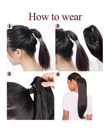 55cm Ponytail Extension | Heat-Resistant Clip-In Braid | Light Brown & Ash Blonde Micro-Wavy Hair - Buy Online on GoSupps.com