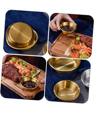PRETYZOOM 4pcs Seasoning Dish Small Seasoning Plate Individual Teaspoon Rest Metal Portion Cups Dry Fruit Seasoning Bowls Tea Spoons Stainless Household Soy Sauce Stainless Steel - Buy Online on GoSupps.com