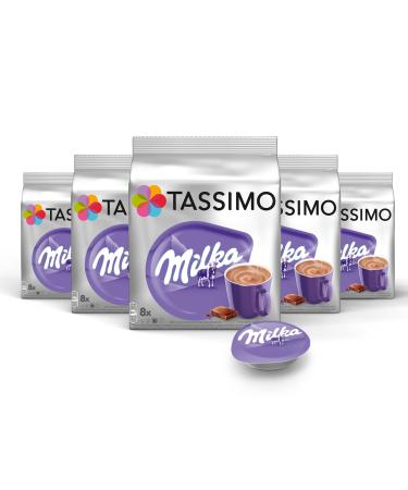 Tassimo capsules 40 Milka Cocoa capsules pack of 5 5 x 8 drinks Milka Cocoa Single