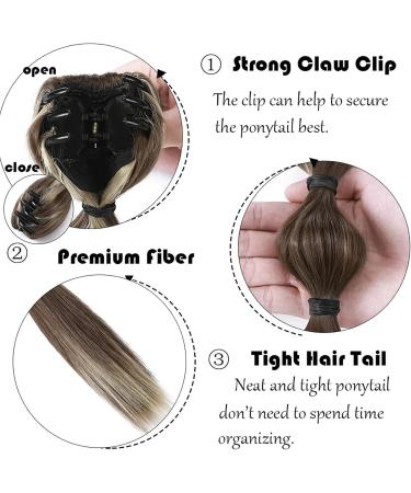 Ponytail Extensions Bubble Braid Ponytail Extension for Women 18 Inch Long Straight Braided Ponytail Hair Extension Claw Clip in Synthetic Ponytail Hair Pieces for Women (Color : 12P24 Size : 18inc 18inches 12P24 - Buy Online on GoSupps.com