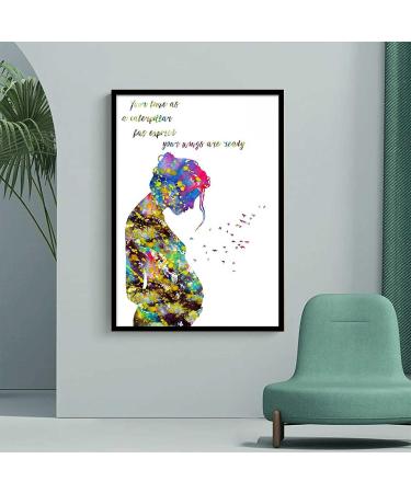 Modern Pregnancy Gift: Pregnant Woman Medical Disease Poster - 12x16 Inch Framed Canvas Wall Art - Buy Online on GoSupps.com