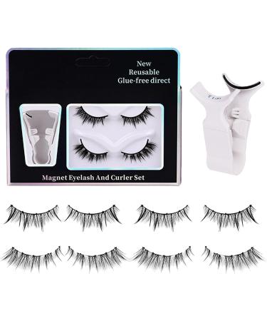 Natural Look Magnetic Eyelashes - Makeup Lashes Magnetic | Dense False Eyelashes | Clear Stem Fake Lashes | Magnetic Eyelashes With Applicator For Women And Ladies - Buy Online on GoSupps.com