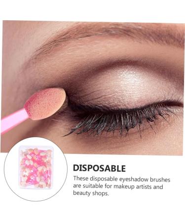 Baluue 50pcs Double Ended Eyeshadow Brush Eyeshadow Makeup Accessories Eye Shadow Stick Makeup Pink Plastic - Buy Online on GoSupps.com