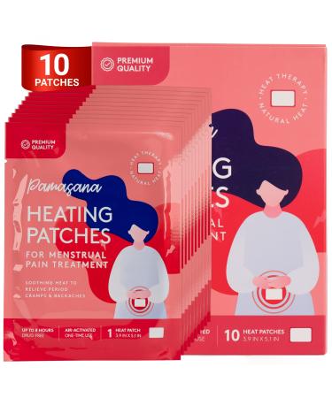 Menstrual Pain Relief Heat Patches for Menstrual Symptom Relief - Menstrual Period Heating Patches for Cramps - Portable Heating Period Cramps Pain Relief - Menstrual Cramp Relief - 10 Patches