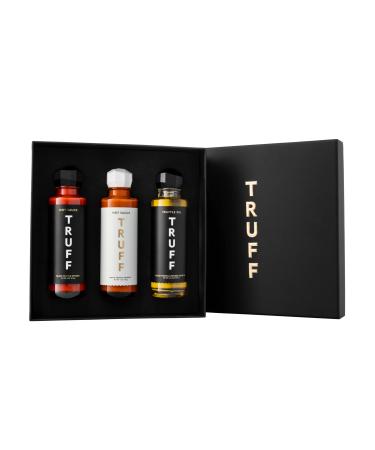 TRUFF Best Seller Pack - Gourmet Hot Sauce Set of Original, White Truffle Edition, and Black Truffle Oil, Unique Flavor Experiences with Truffle, 3-Bottle Bundle, 3ct 6oz bottles