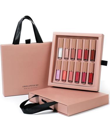 Zegaqae Lip Gloss Set for Women 12 Colors Water Resistant Long Lasting Lip Gloss Liquid Matte Lipstick Light Shine Lipstick Set Gift Set for Women and Ladies - Buy Online on GoSupps.com