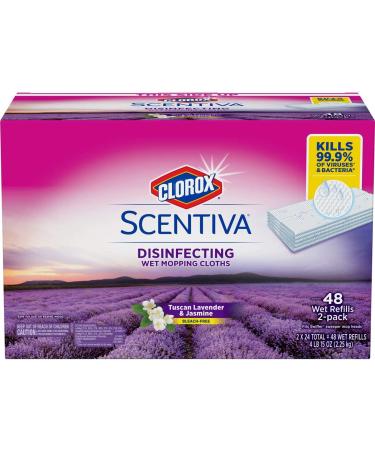 Clorox Scentiva Tuscan Lavender & Jasmine Disinfecting Wet Mop Pad 24 Count - Pack of 2 - Buy Online on GoSupps.com