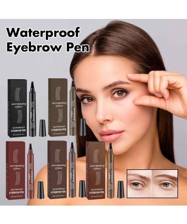 Eyebrow Pencil with 4 Tip for Natural Eyebrow Makeup Eyebrow Long-Lasting Eye Brow Pencils for Women Eyebrow Pen (01) - Buy Online on GoSupps.com