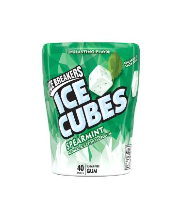Ice Breakers Ice Cubes Spearmint Sugar-Free Gum with Xylitol - 40 Piece Container (Pack of 6) - Buy Online on GoSupps.com