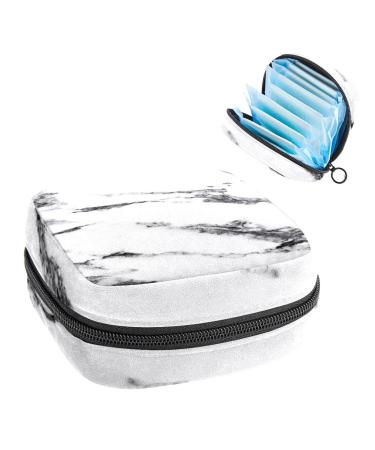Women's lift Storage bags Stillpad holder white marble portable period kit pocket feminine product bag for women girls color2