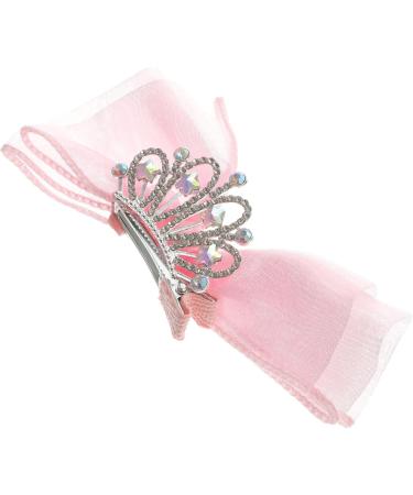 FRCOLOR Girl Hair Accessories bow pin bow clips bows for girls princess crown clip bows clips girl party crown cute birthday pink crown princess crown child Mesh rhinestones crown - Buy Online on GoSupps.com