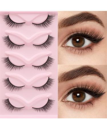EINCORN 5 Pairs False Eyelash Cats Eye Lashes Thick Foxes Eyelashes Natural False Eyelash Artificial Eyelashes for Party - Buy Online on GoSupps.com