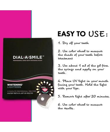 Dial a Smile LED Teeth Whitening Kit | Professional Strength Whitening Gel | Made in USA | Removes Stains Fast & Restores Your Smile - Buy Online on GoSupps.com