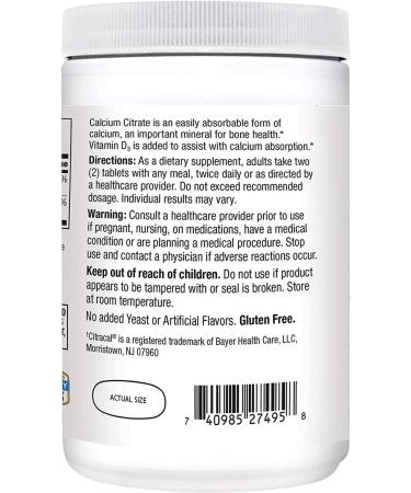 21st Century Calcium Citrate + Vitamin D Caplets - 400 ct Pack of 6 - Buy Online on GoSupps.com