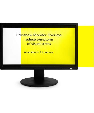 Crossbow Education 24 Widescreen Monitor Overlay - Dyslexia & Visual Stress Friendly (Yellow) - Buy Online on GoSupps.com