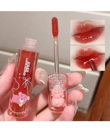 6Pcs Bear Lip Glaze Jelly Lipstick | Cute Moisturizing Lip Stain & Plumping Gloss | Long Lasting Waterproof Cheek Rouge Tint | International Shipping Available - Buy Online on GoSupps.com