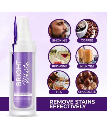 Purple Toothpaste for Teeth Whitening and Stain Removal - Teeth Whitening Booster - Buy Online on GoSupps.com