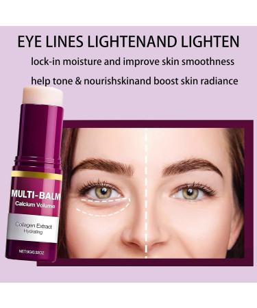 2 Pcs Calcium Multi Balm Calcium Volume Multi Balm Korean Collagen Moisturizing Stick for Anti-Aging Hydrating & Firming Treatment with Vitamin E Suitable for Eyes Face Neck All Skin Types - Buy Online on GoSupps.com
