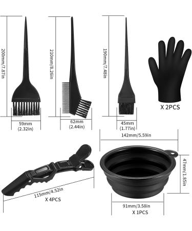 Yibaijia 9-Piece Hair Dye Brush Set - Essential Hair Coloring Tools & Accessories for Perfect Hair Color Application - Buy Online on GoSupps.com