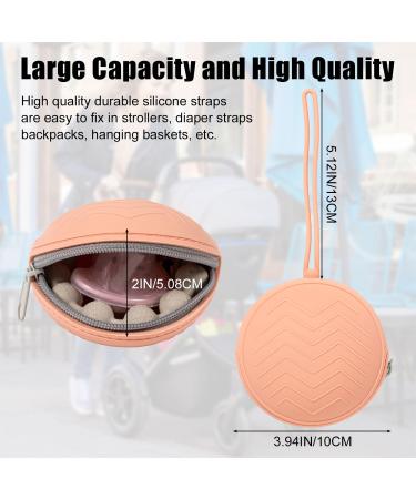 Silicone Pacifier Box 2 Pack | BPA-Free Storage for 2 Pacifiers | Portable & Stylish in Apricot & Adzuki Red - Buy Online on GoSupps.com