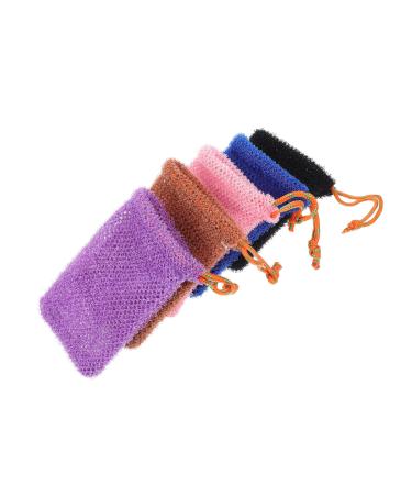 AUTSUPPL 5pcs Lathering Mesh Soap Bag Soap Pouch Mesh Soap Saver Bags Soap Mesh Holder Foam Mesh Bag Nylon