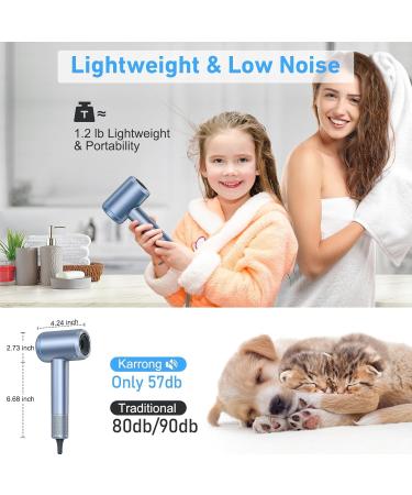 Buy High-Speed Ionic Hair Dryer | 150 000 RPM Brushless Motor Fast Drying 4 Temps & 3 Speeds Magnetic Nozzles - Perfect for Women & Kids - Buy Online on GoSupps.com