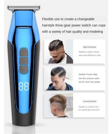Professional Cordless Hair Clippers for Men - Adjustable LED Hair Trimmer Kit - Rechargeable Barber Cutting Set - Buy Online on GoSupps.com