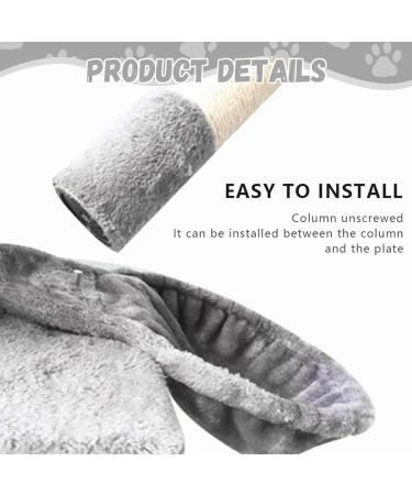 Cat Hammock 12 Inch Stable Warm Plush Cat Tree Hammock Grey Basket Lounger Hammock Bed for Cat Tree Tower Replacement Cat Nest Accessories Grey - Buy Online on GoSupps.com