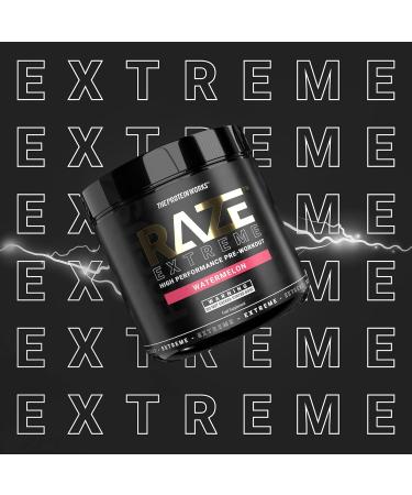 Protein Works Raze Extreme Pre-Workout Powder - Watermelon Flavor | Creatine Caffeine & Beta Alanine | Boost Energy | 30 Servings - Buy Online on GoSupps.com
