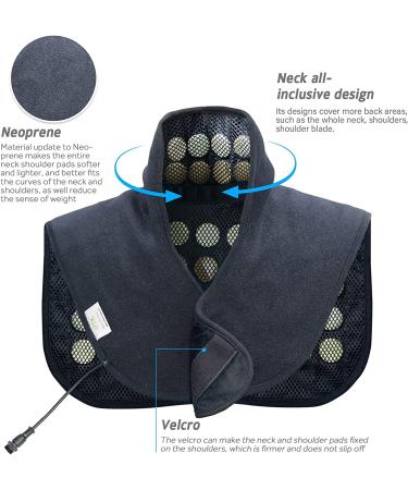 UTK Natural Jade & Tourmaline Heating Pad for Neck & Shoulder - EMF Free, Memory Function, Auto Shut Off - Temperature Adjustable - 23.2 X 17.7 - 1 Count - Buy Online on GoSupps.com