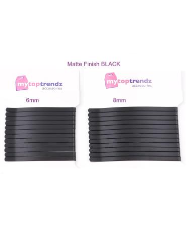Mytoptrendz Set of 12 Classic Large Hair Clips Durable Metal Matt Black 80mm - Perfect for All Hair Types - Buy Online on GoSupps.com