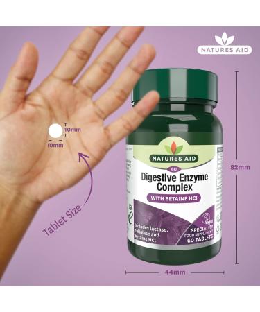 Natures Aid Vegan Digestive Enzyme Complex with Betaine HCl 60 Tablets - Buy Online on GoSupps.com