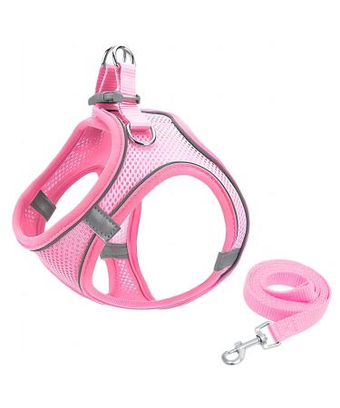 Giapinst dog harness Small dogs no pull dog harness adjustable pet safety dishes with breathable mesh and reflective stripes for medium-sized dogs (m pink) m (breast: 17.3-18.9 ") Rosa - Buy Online on GoSupps.com