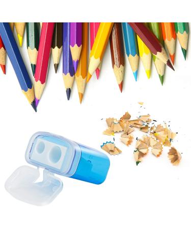 KIDMEN 12 PCS 2 Holes Small Manual Pencil Sharpener with Lid for Kids School Small Pencil Sharpener - Buy Online on GoSupps.com