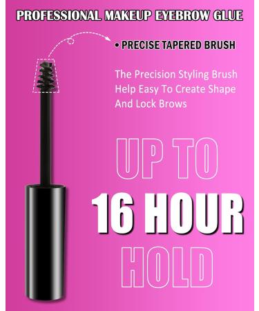 Tinted Eyebrow Gel 2Pcs Black Waterproof Long-Lasting Brow Gel Transfer-Proof Thickening Extreme Hold Eyebrow Glue Without Residue Shapes and Sculpts Brows Natural Eyebrow Makeup for Women-05 05 Black - Buy Online on GoSupps.com