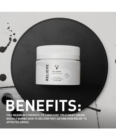 Mad Rabbit Tattoo Numbing Cream 5% Lidocaine - Maximum Strength Topical Anesthetic with Vitamin E - Fast-Acting Pain Relief for Tattoos - Vegan - 1.5 Oz - Buy Online on GoSupps.com