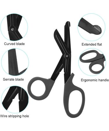 Buy First Aid Scissors for Nurses | Stainless Steel Trauma & Emergency Scissors (Black) - Fast International Shipping - Buy Online on GoSupps.com