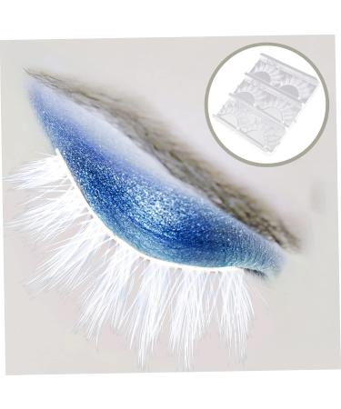 minkissy 3 Pairs White Eyelashes Sparkle Realistic Eyelashes Manga Lashes Cluster Red Contacts for Eyes Cosplay Makeup Eyelashes Faux Eyelashes Faux Lashes Slim Comics - Buy Online on GoSupps.com