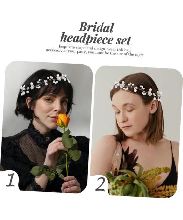 Healeved 3 Sets Bridal Ornament Hair Ties Bride Hair Clip Wedding Decorations Decorative Headdress Braided Headband Hair Decor Bride Headpieces for Decorate Bridesmaid Ribbon Girl Hair Ring - Buy Online on GoSupps.com