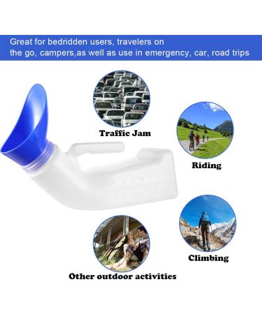 Urinals for Men and Women Unisex Urinal Urine Bottles with Screw Cap Lid and Funnel Spill Proof Portable Pee Cup Toilet for Car Travel Elderly & Incontinence Camping Outdoor 1200ML - Buy Online on GoSupps.com