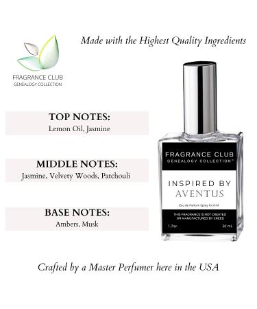 Fragrance Club Genealogy Collection Aventus Inspired Men's EDP 1.7 oz - Jasmine Velvety Woods & Musk - Perfect Gift - Buy Online on GoSupps.com