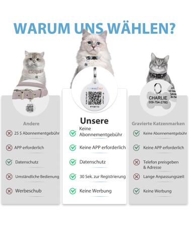 Reflective Cat Collar with Bell & Safety Buckle - Adjustable Waterproof Kitten Collar for Boys & Girls (Blue) - Includes QR Code - Buy Online on GoSupps.com