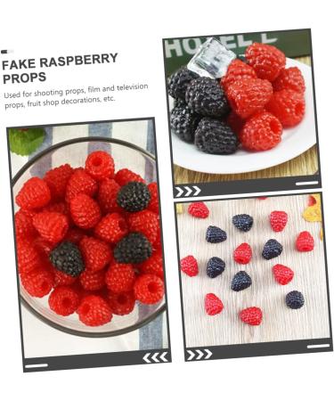 HOMSFOU 80 Pcs Simulation Raspberry Home Decor Tablescape Decor Toy's for Kids Desktop Decor Kids Decor Light House Decorations for Home Toys for Kids Kid Toy Kids Toy Fruit Cake Pvc Child - Buy Online on GoSupps.com